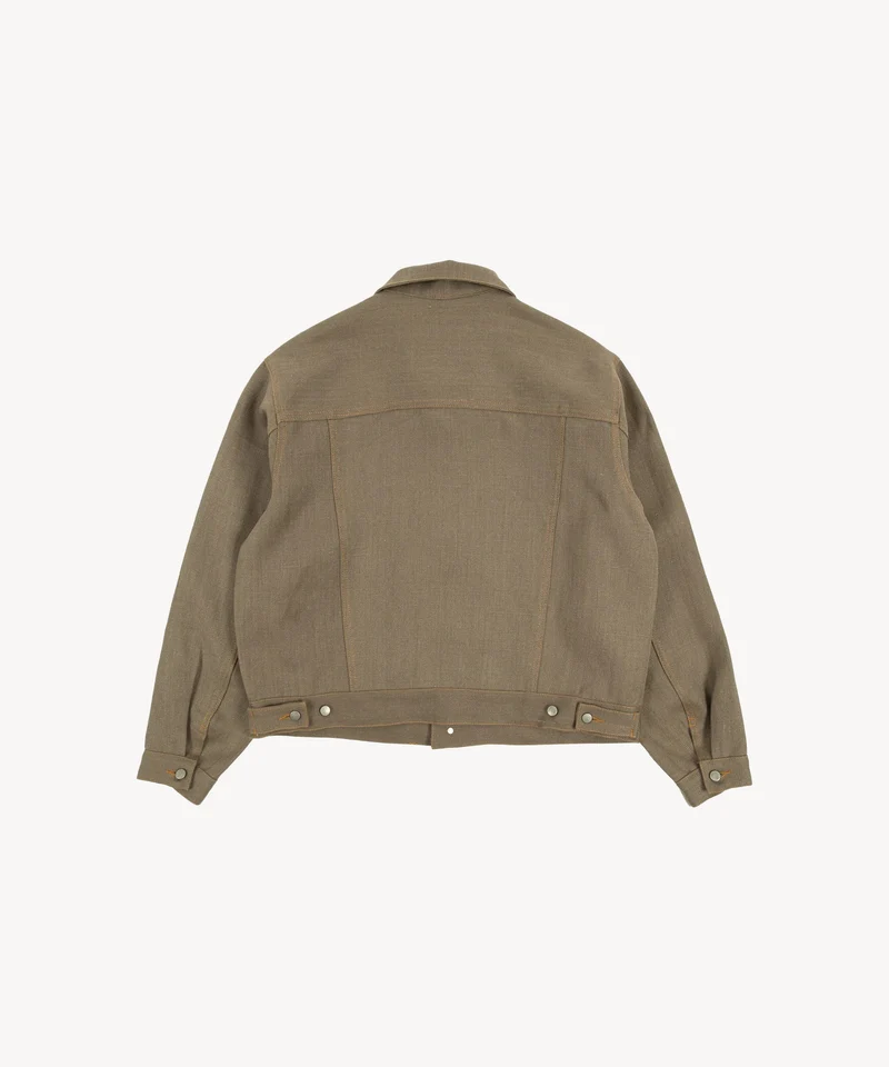 REWORK® DOUBLE PLEATED LINEN JACKET