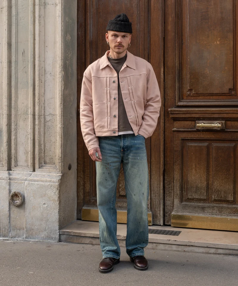 REWORK® DOUBLE PLEATED LINEN JACKET
