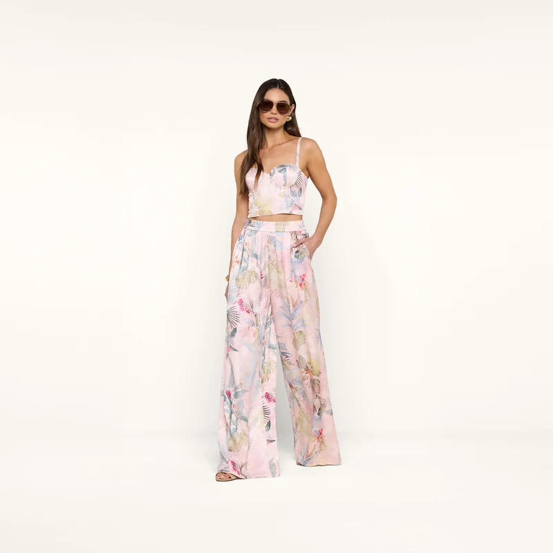 Lillian Satin Wide-Leg Pant
