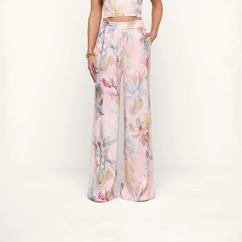 Lillian Satin Wide-Leg Pant