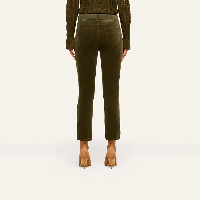 Celestia Velvet Slim-Leg Jean