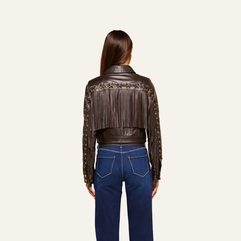 Luci Fringed Leather Jacket