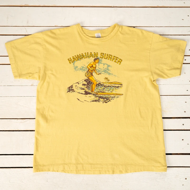 Second Hand Series Hawaiian Surfer T-Shirt Yellow