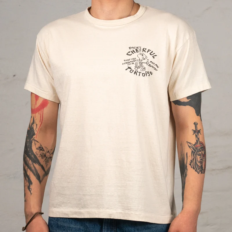 Second Hand Series Tortoise T-Shirt Cream