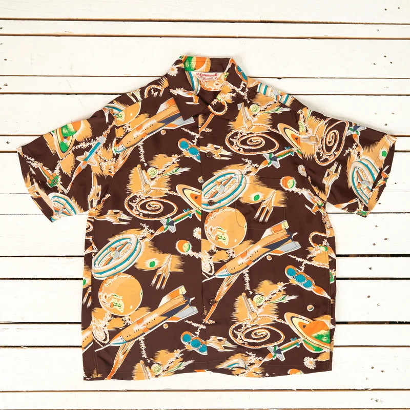 "The Space Ship" Special Edition Hawaiihemd Braun