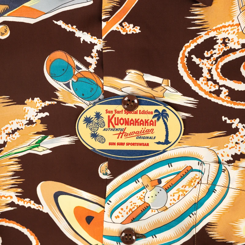 "The Space Ship" Special Edition Hawaiihemd Braun