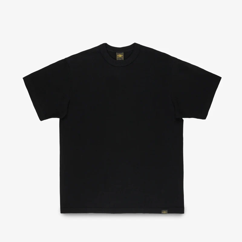 IHT-1610L-BLK 6,5 oz. Loopwheel Crew Neck T-Shirt Schwarz
