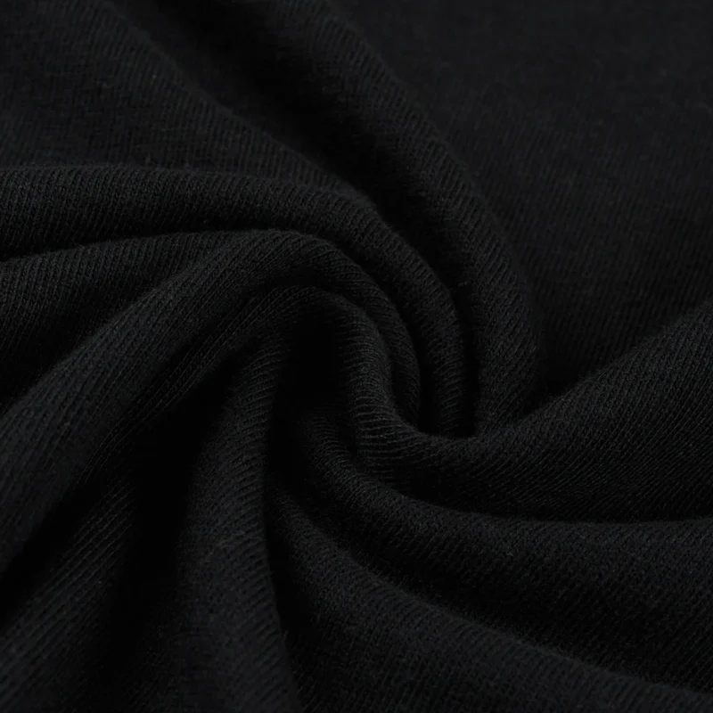 IHT-1610L-BLK 6,5 oz. Loopwheel Crew Neck T-Shirt Schwarz