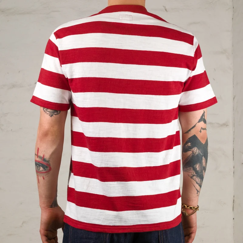 Buco Stripe T-Shirt Rot/Weiß