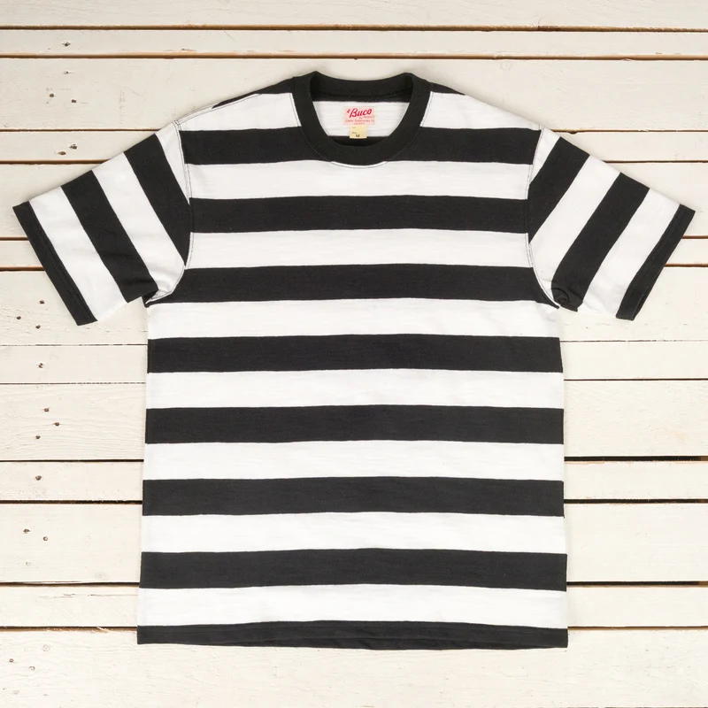 Buco Stripe T-Shirt Schwarz/Weiß