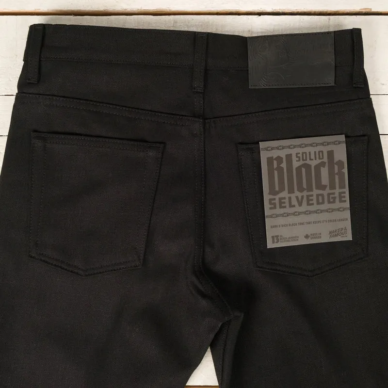 Groovy Guy Solid Black Selvedge