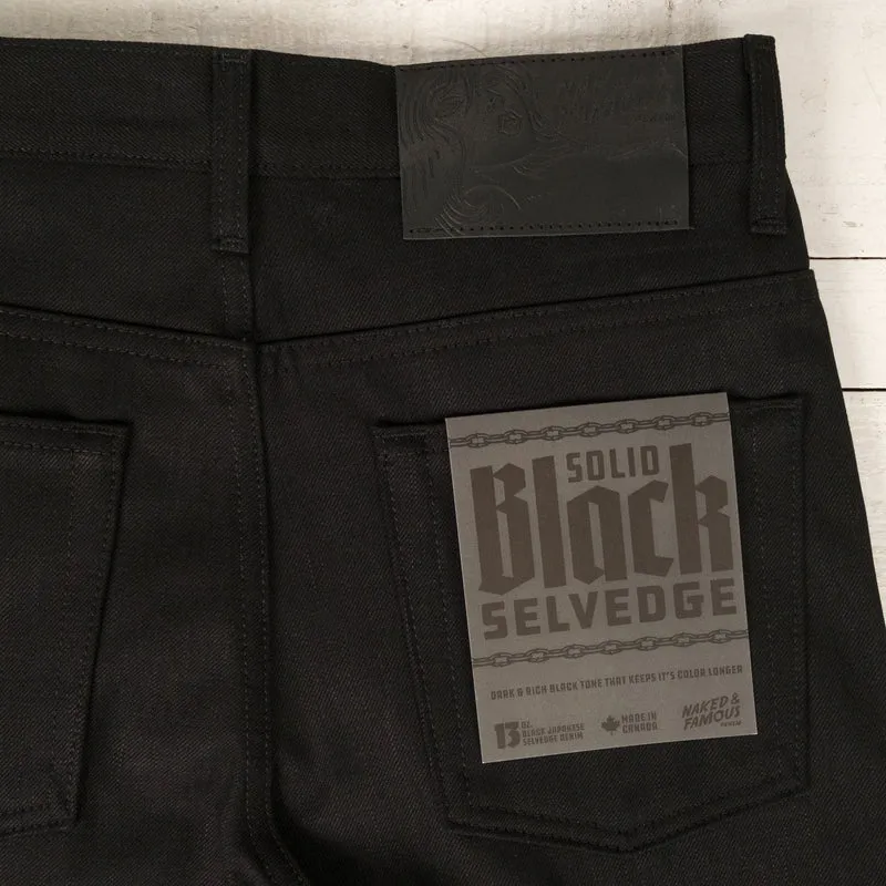 Groovy Guy Solid Black Selvedge