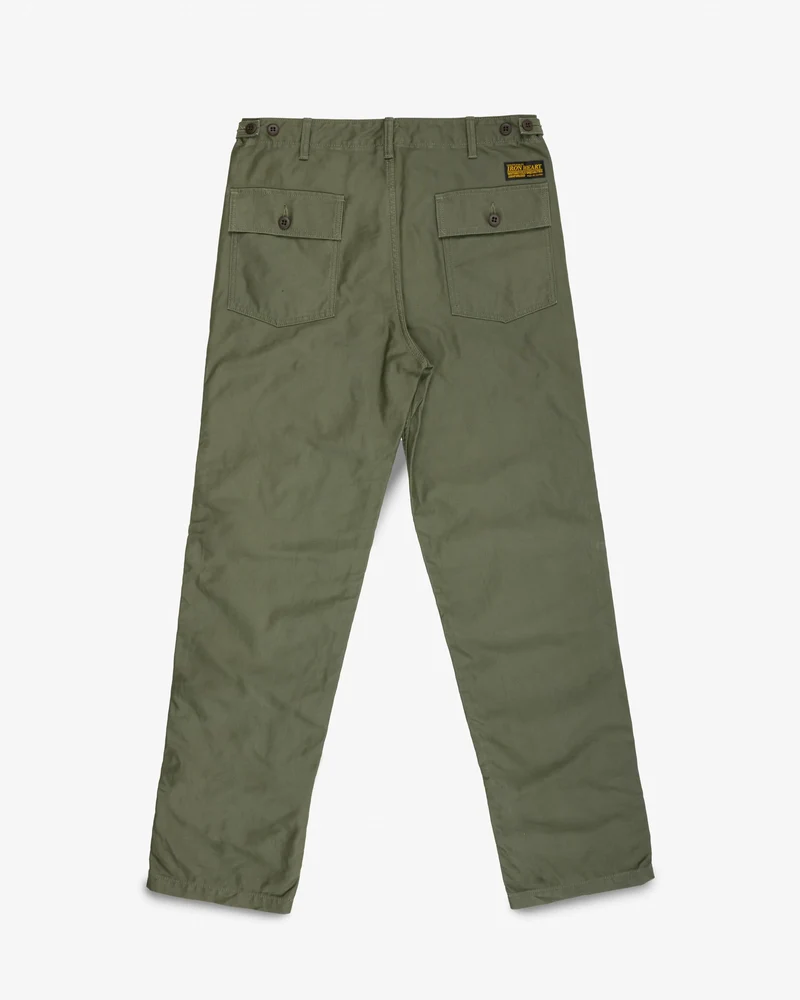 IH-744-GRN 10 oz. Back Sateen Baker Pants Army Green