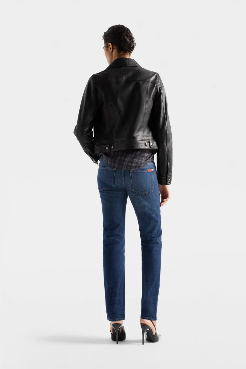 ADI TRUCKER JACKET in Leather Black