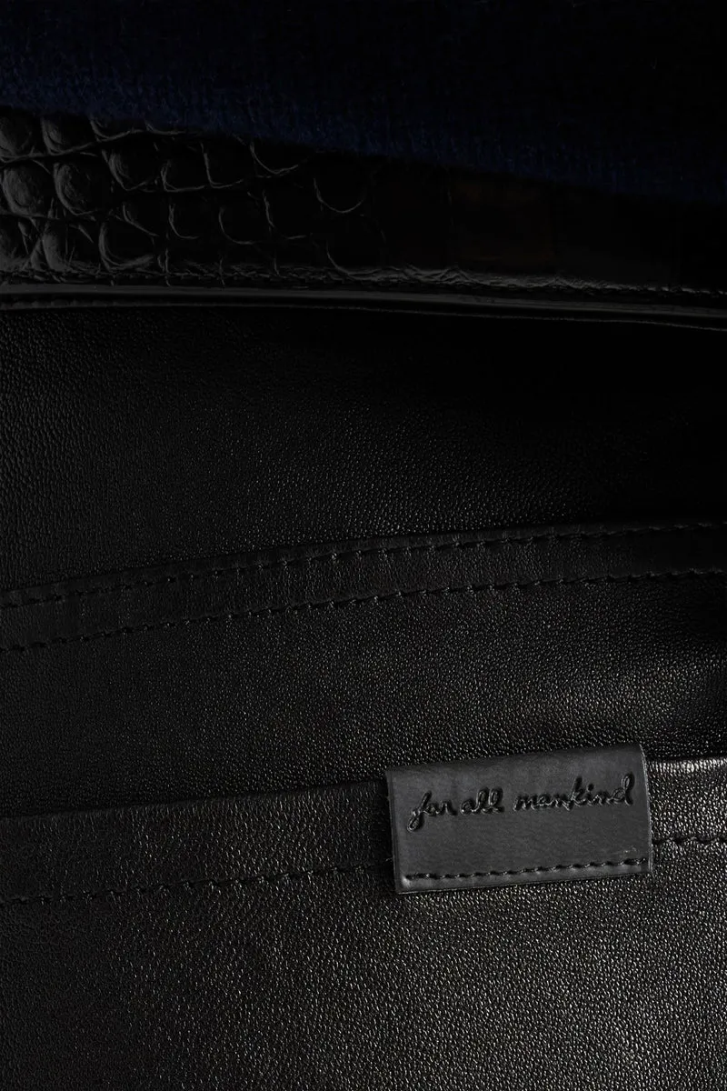 CROPPED BOOT in Leather Black