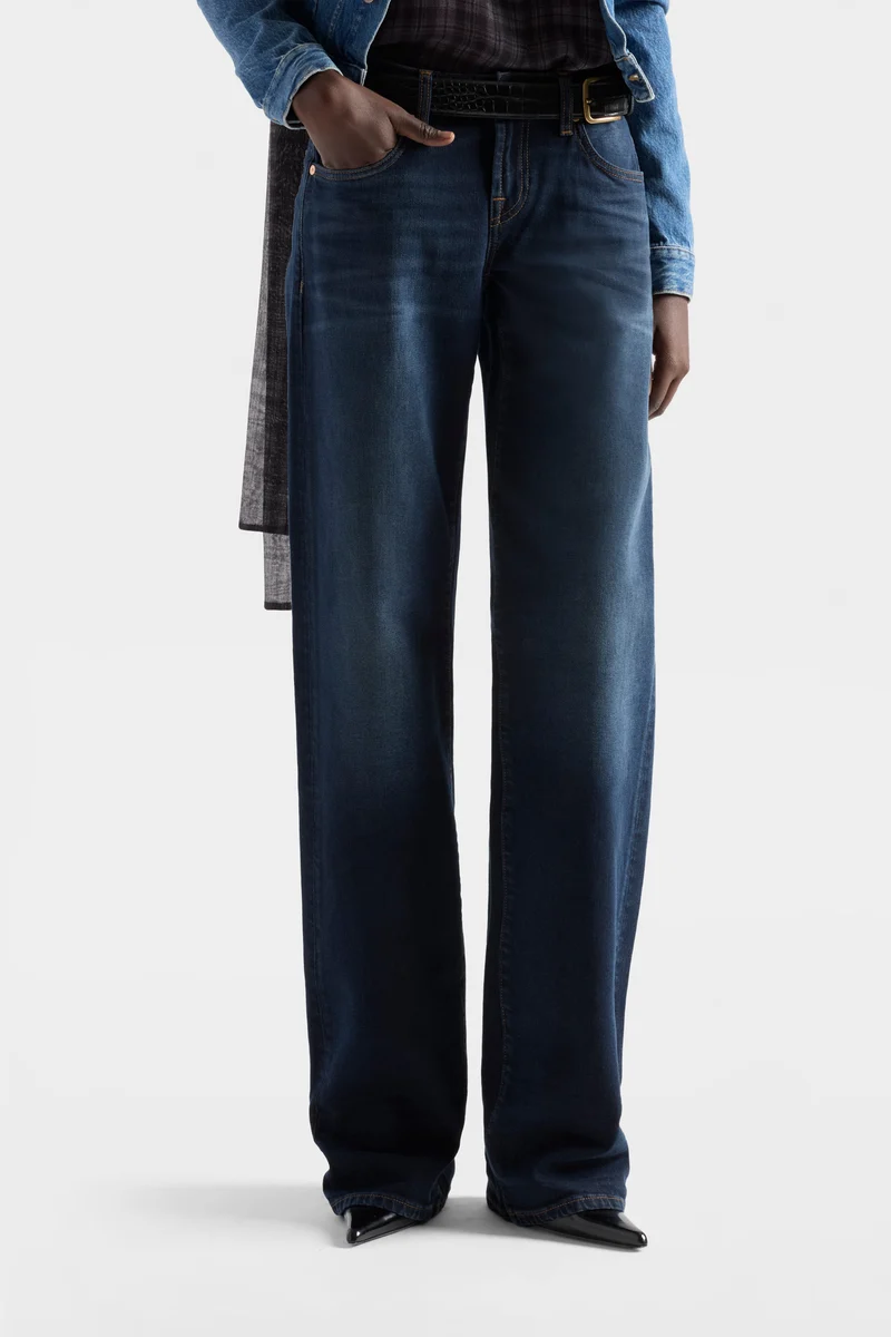 LOW STRAIGHT in Denim Steel Dark