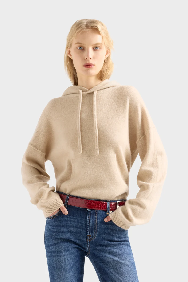 HOODIE in Cashmere Birch