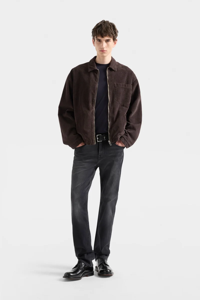 ZIP OVERSHIRT in Corduroy Smolder