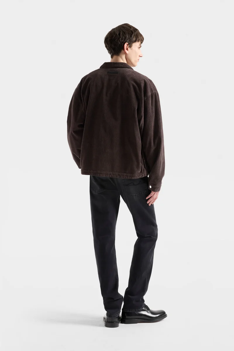 ZIP OVERSHIRT in Corduroy Smolder