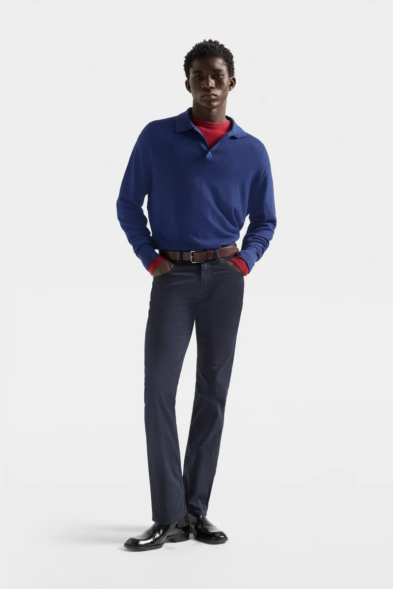 THE STRAIGHT in Luxe Performance Sateen Navy