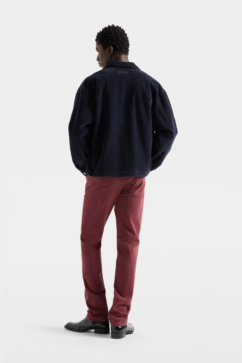 ZIP OVERSHIRT in Corduroy Navy