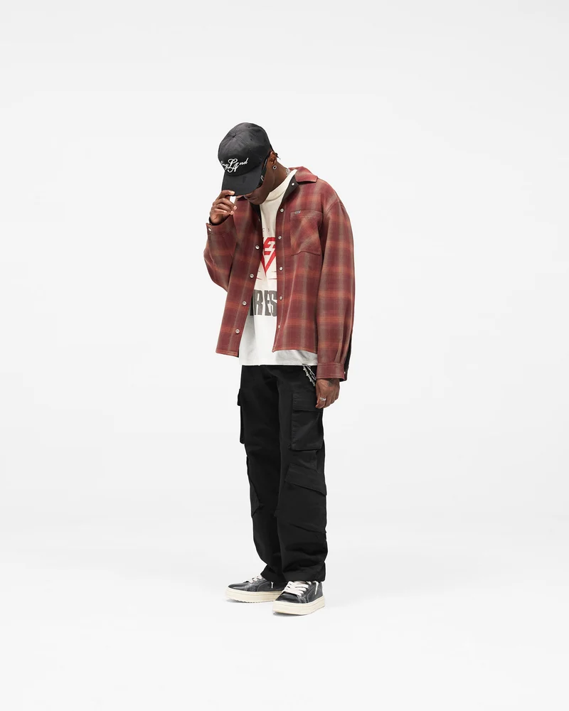 Bonded Reversible Check Shirt - Nero