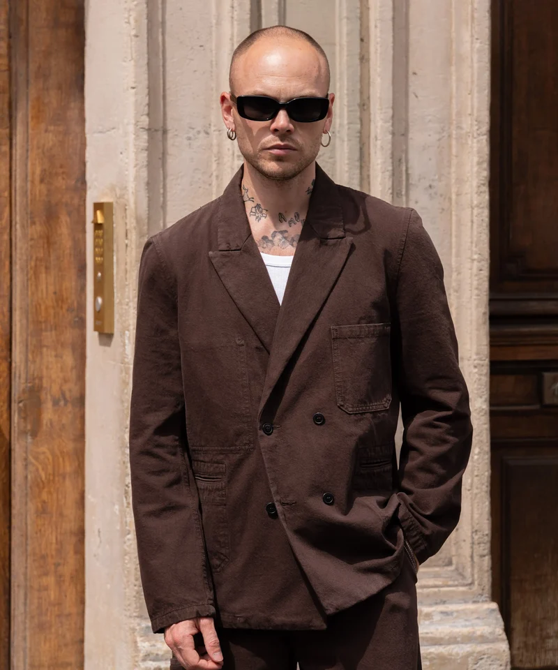 REWORK® DENIM BLAZER - OVERDYED
