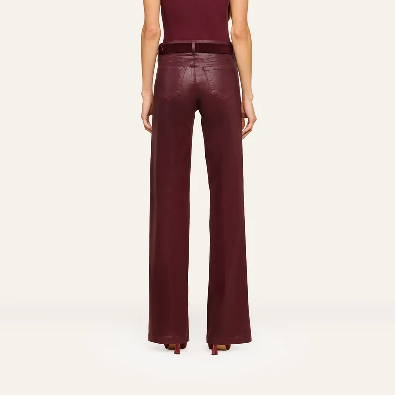 Clayton Coated Wide-Leg Jean
