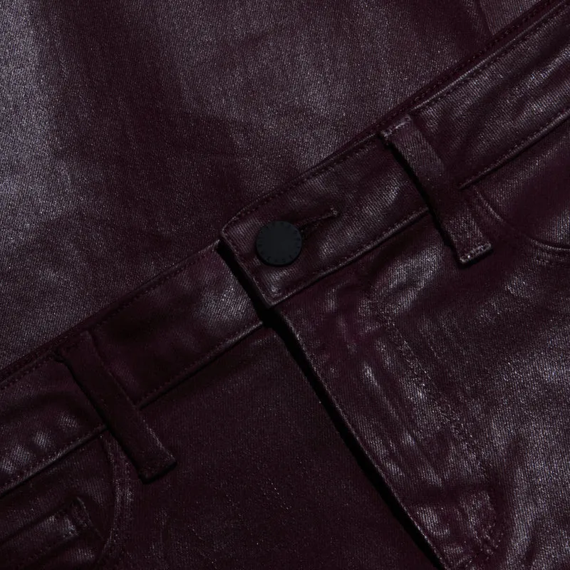 Clayton Coated Wide-Leg Jean