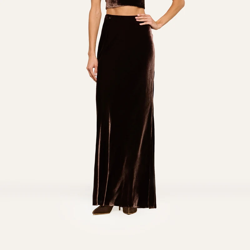 Zeta Velvet Maxi Skirt