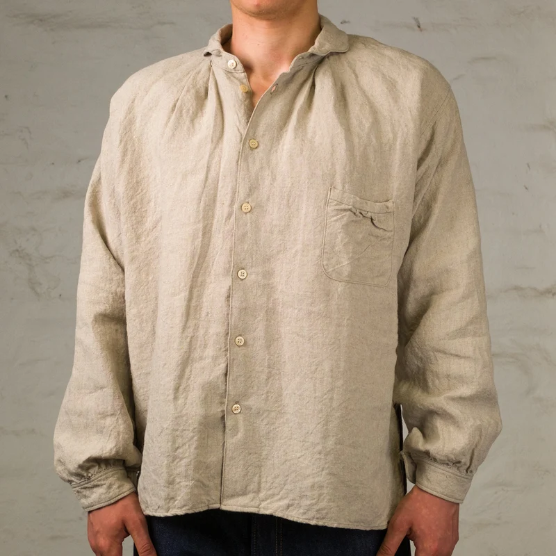 The 2 Monkeys Linen Cambrai Shirt Ecru