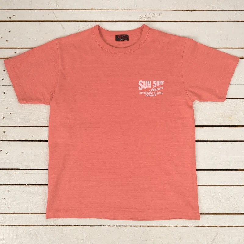 "Hata Shoten Logo" Heavy Slub T-Shirt Rot