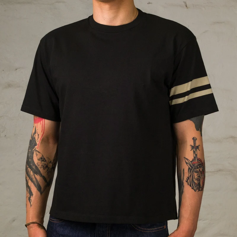 Heavy Ounce S/S Tee Discharge Print Schwarz