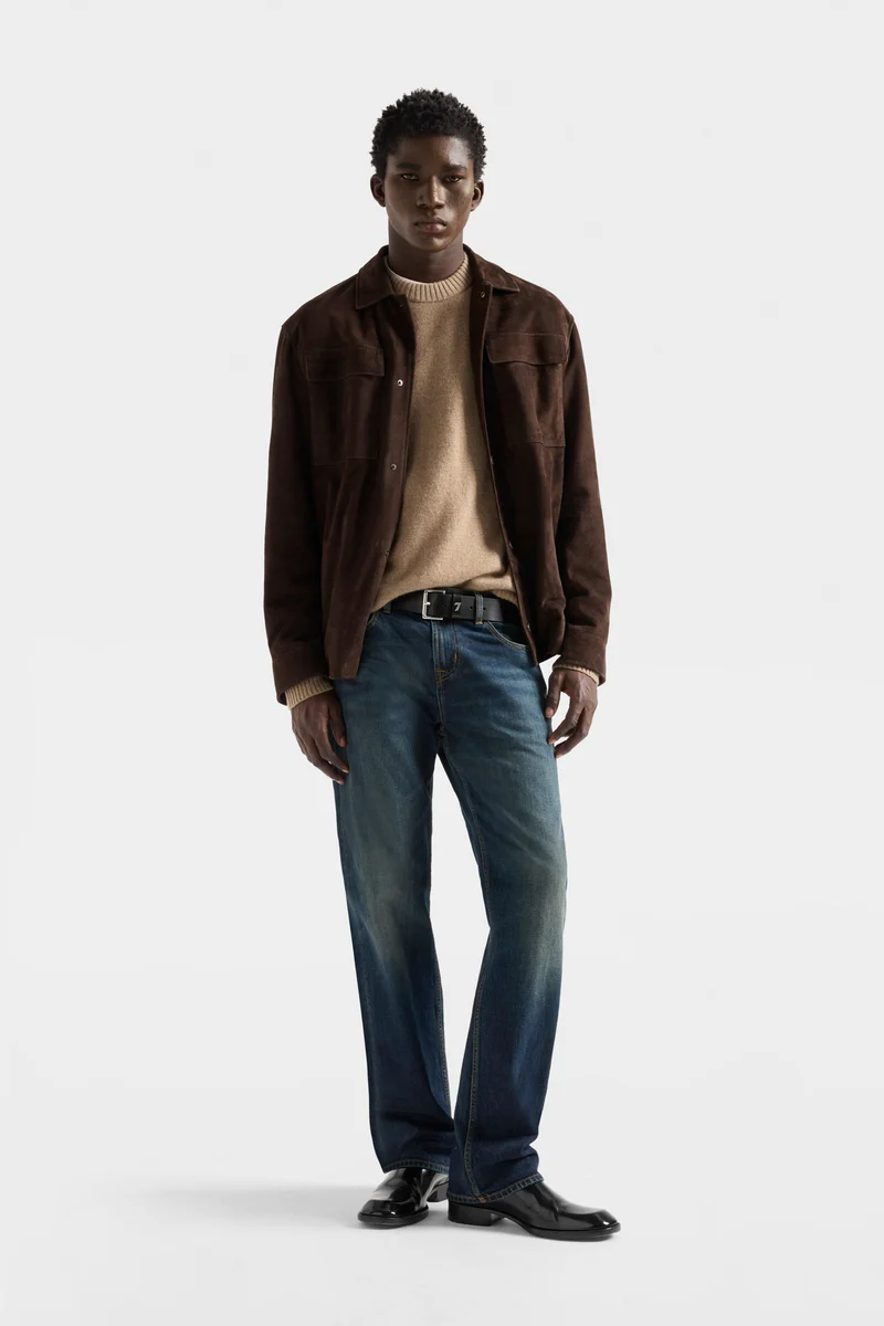OVERSHIRT in Suede Espresso