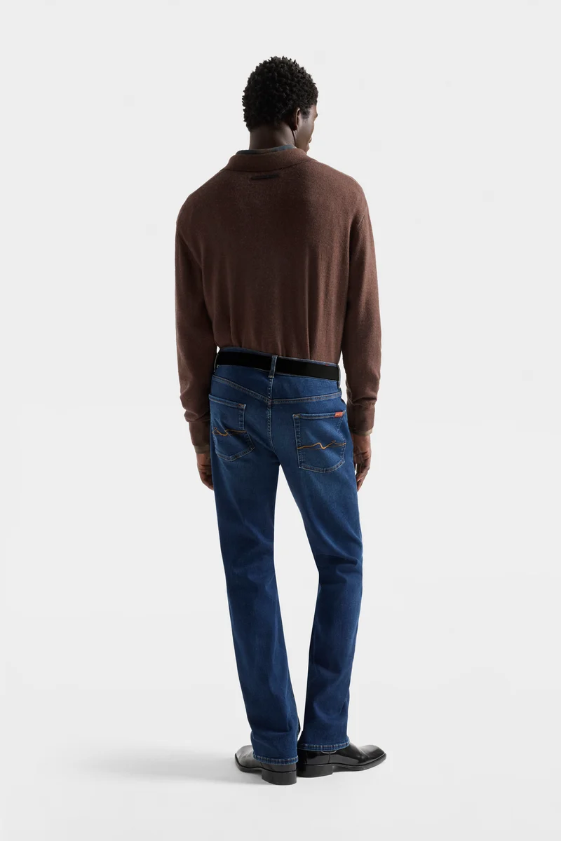 LONG SLEEVE POLO in Wool Espresso