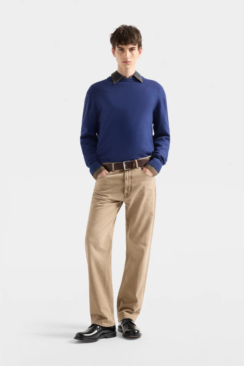 CREWNECK SWEATER in Wool Lapis