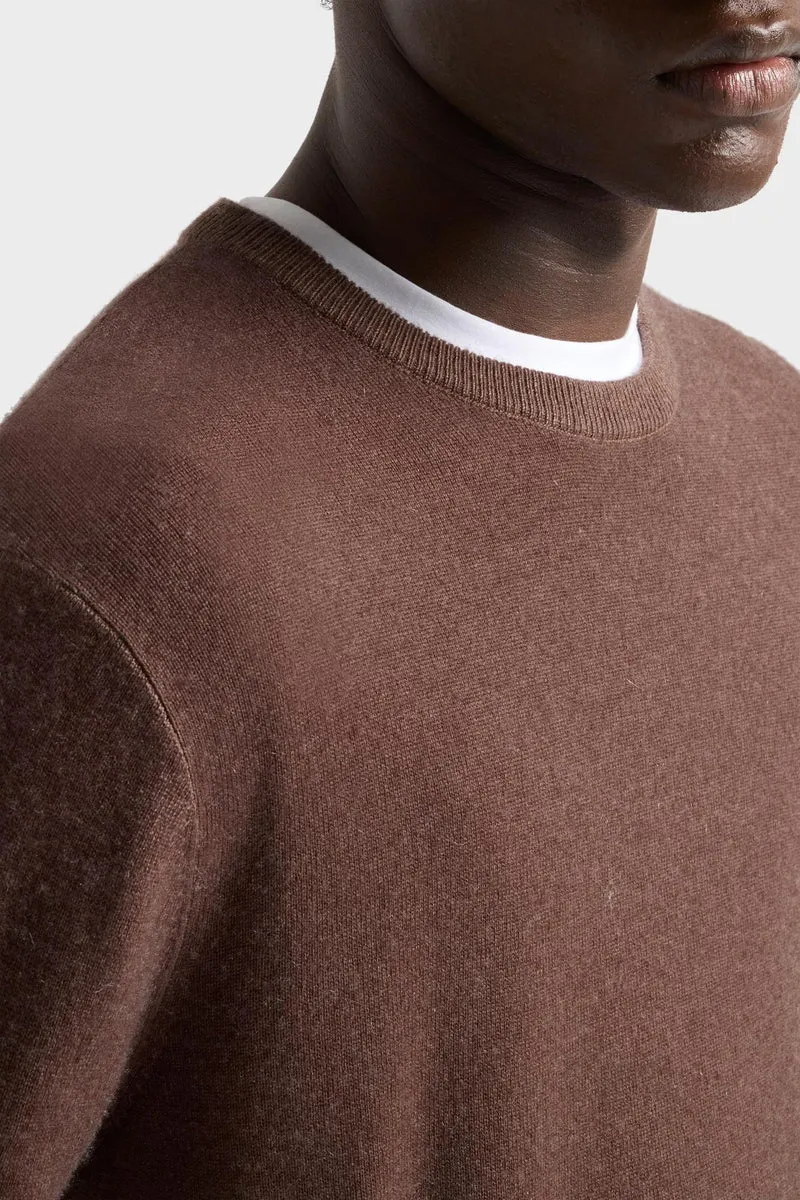CREWNECK SWEATER in Wool Espresso
