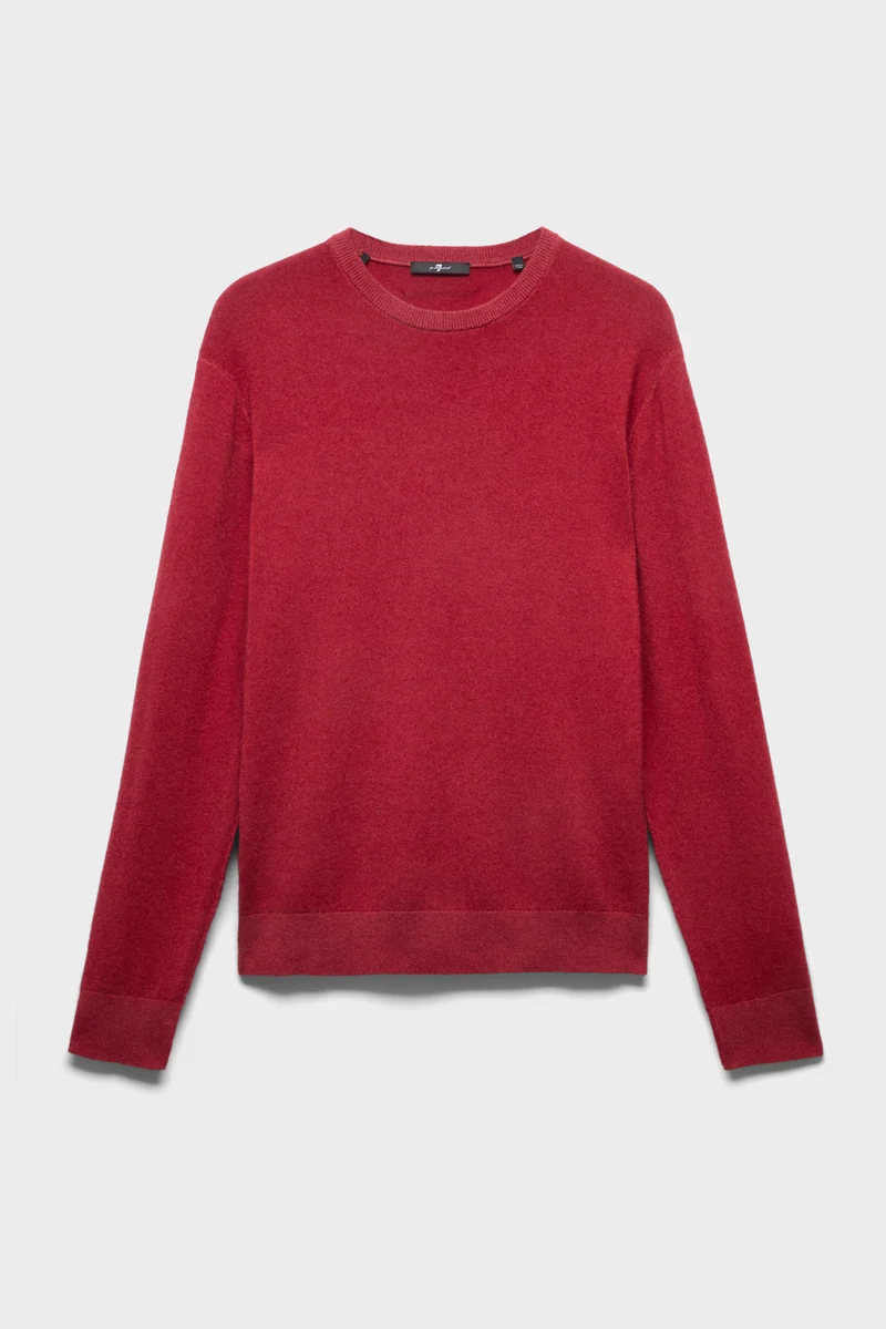 CREWNECK SWEATER in Wool Burgundy