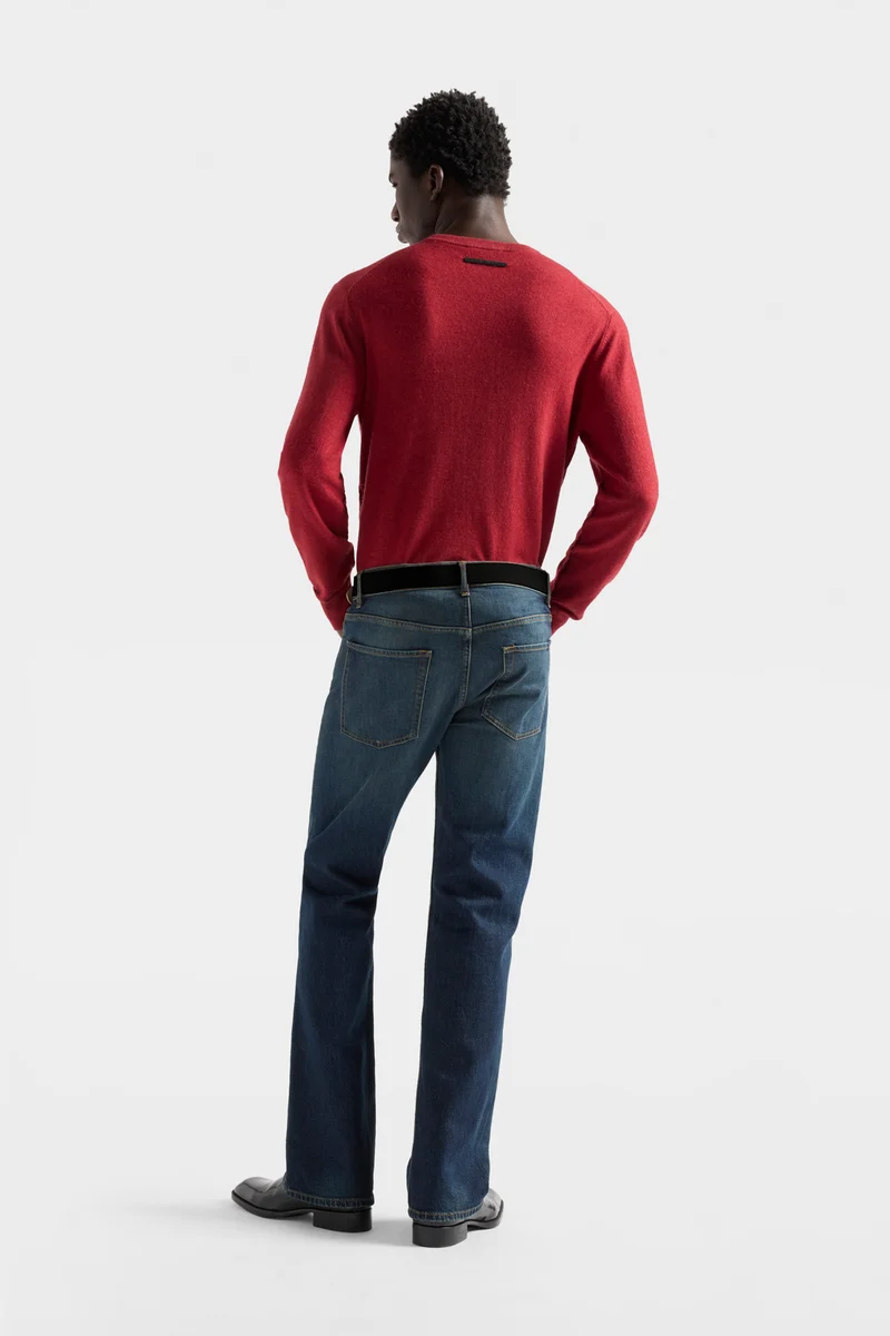 CREWNECK SWEATER in Wool Burgundy