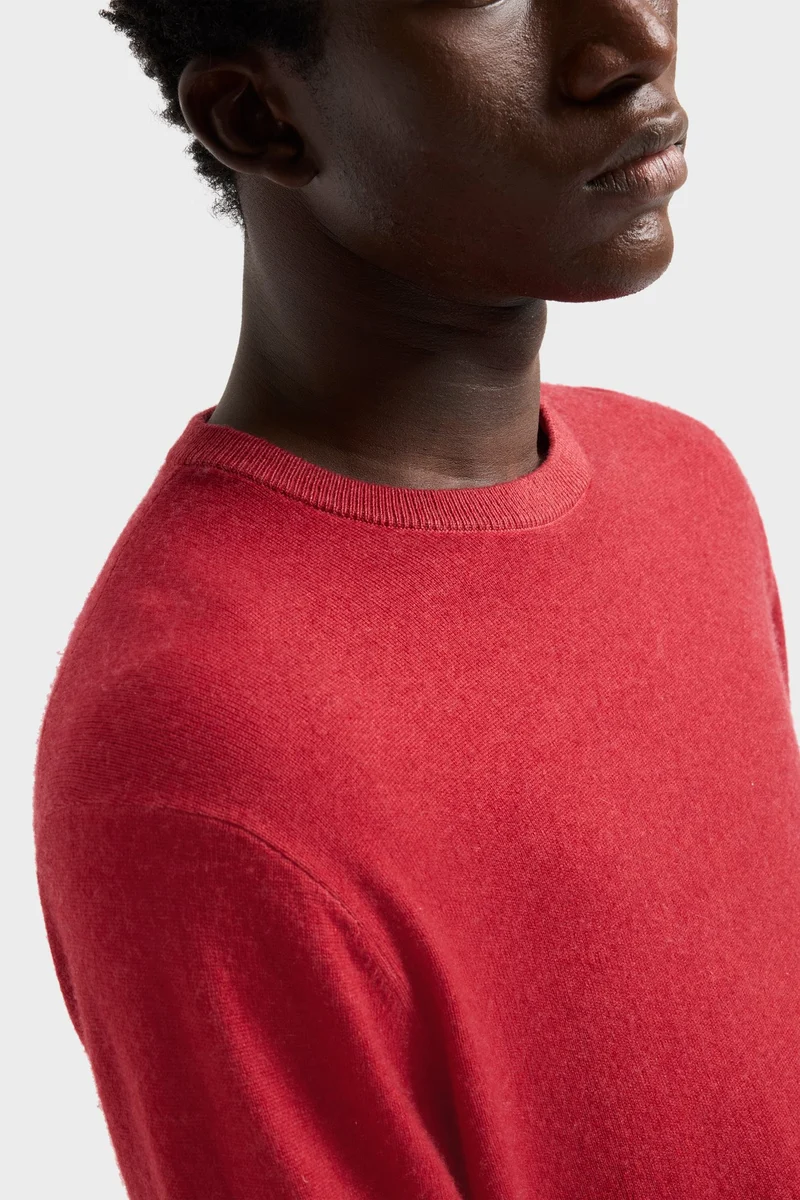 CREWNECK SWEATER in Wool Burgundy
