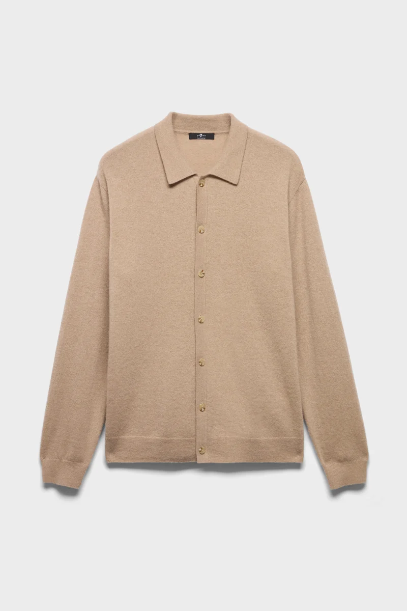 BUTTON POLO in Cashmere Oat