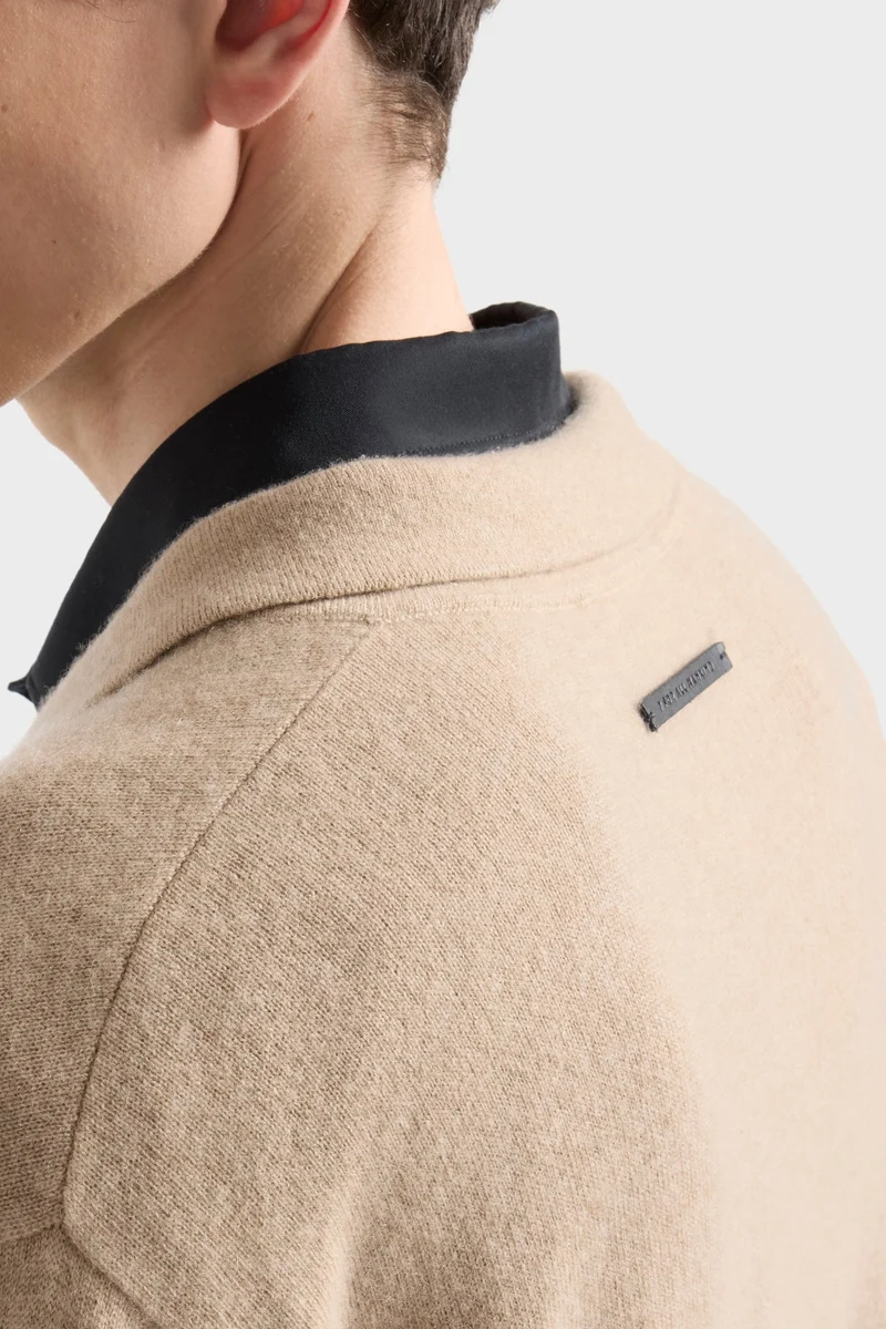 BUTTON POLO in Cashmere Oat