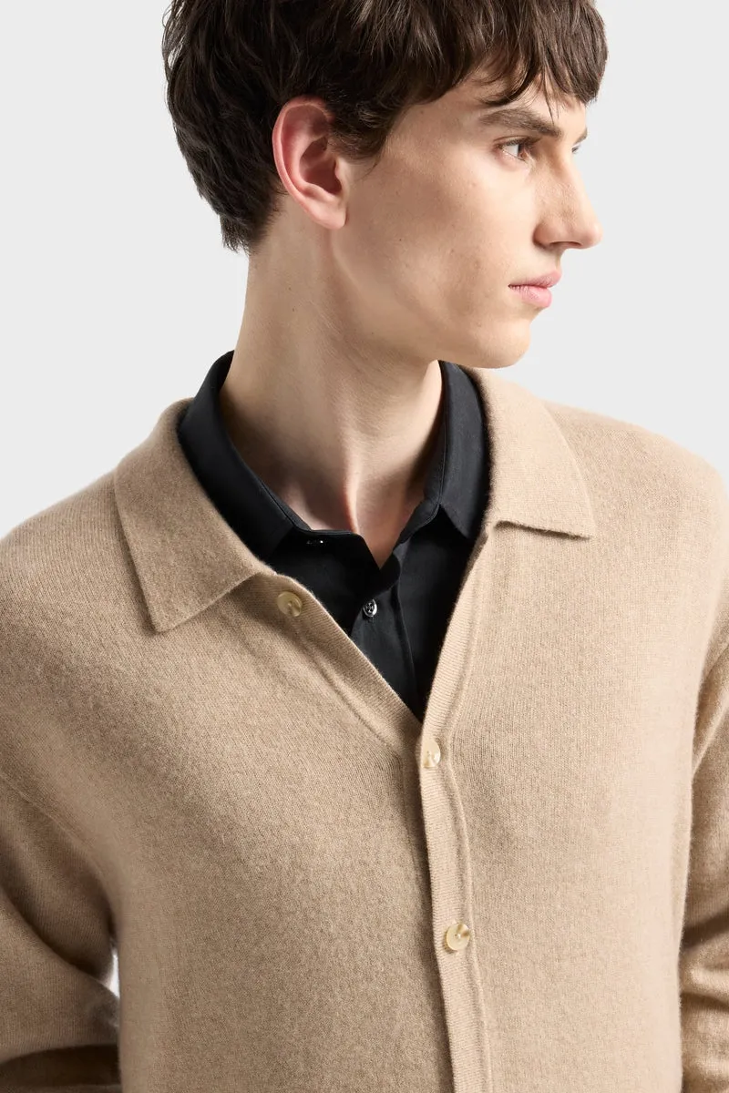 BUTTON POLO in Cashmere Oat