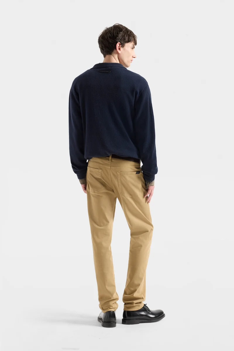 BUTTON POLO in Cashmere Midnight