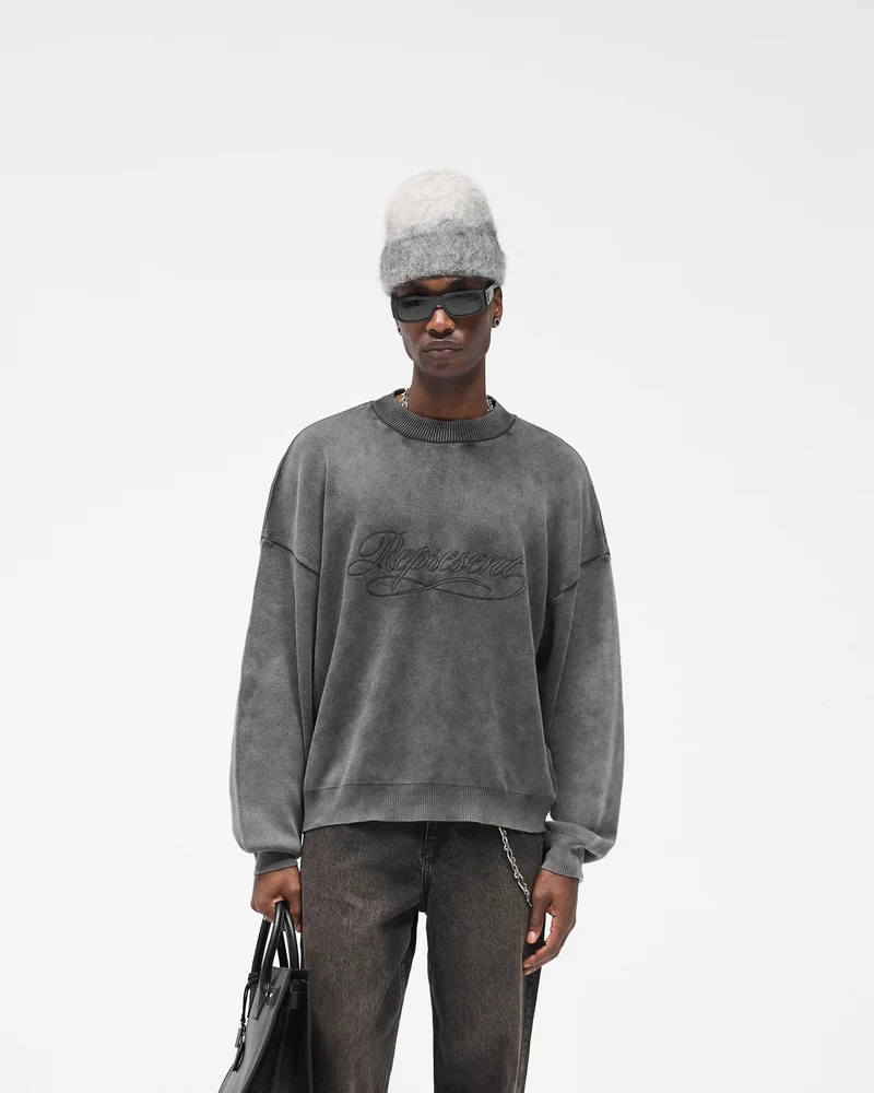 Stamped Sweater - Vintage Grey