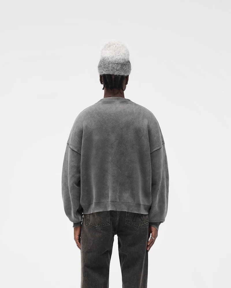 Stamped Sweater - Vintage Grey