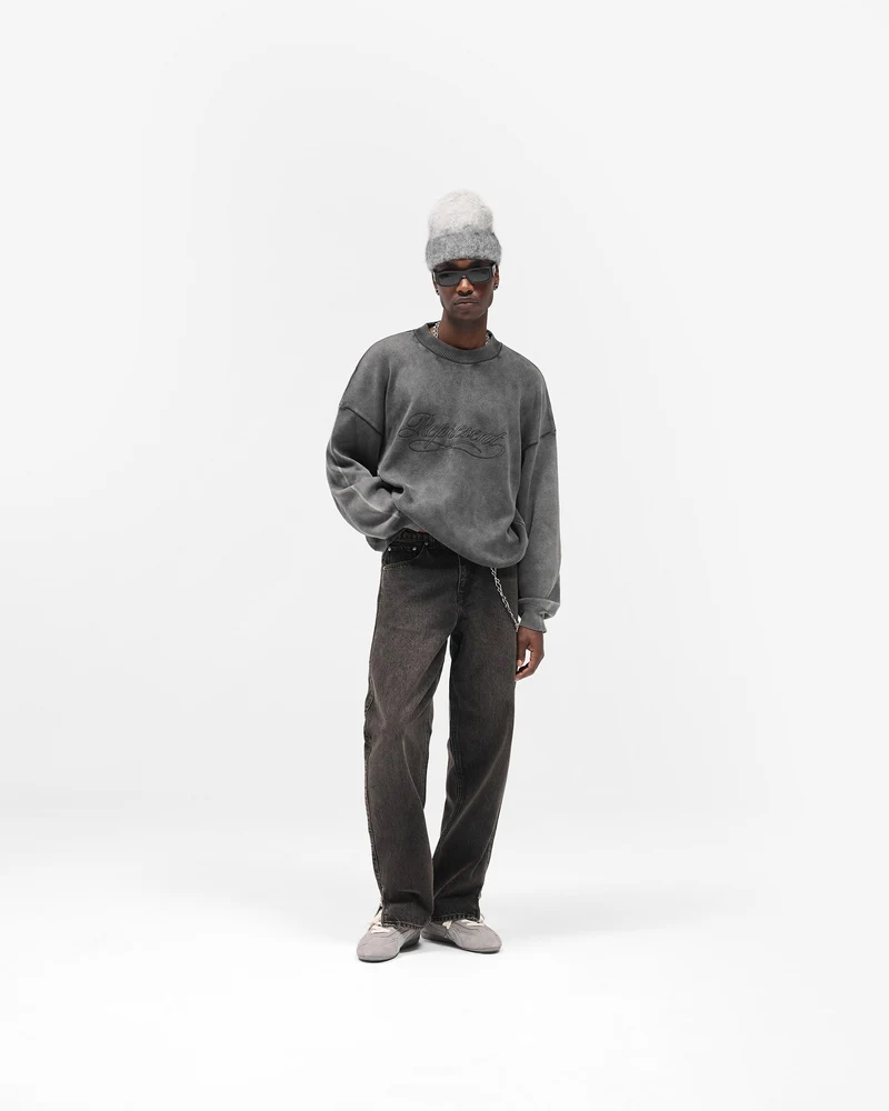 Stamped Sweater - Vintage Grey