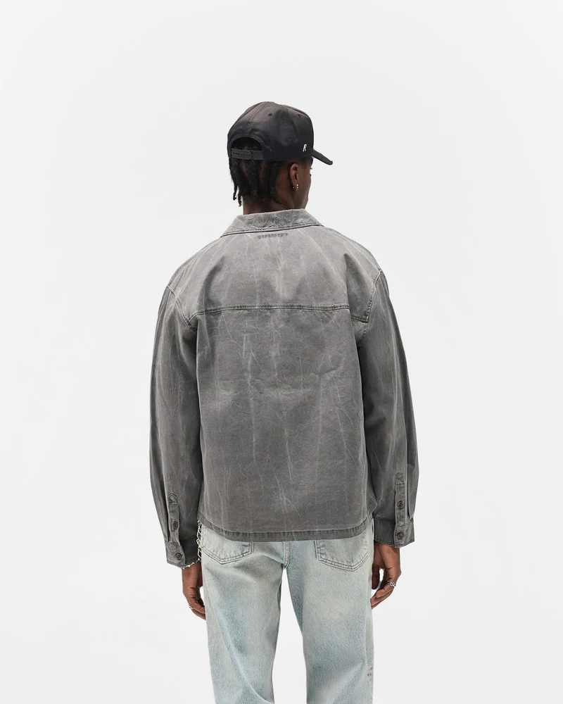 Washed Cotton Shirt - Jet Black