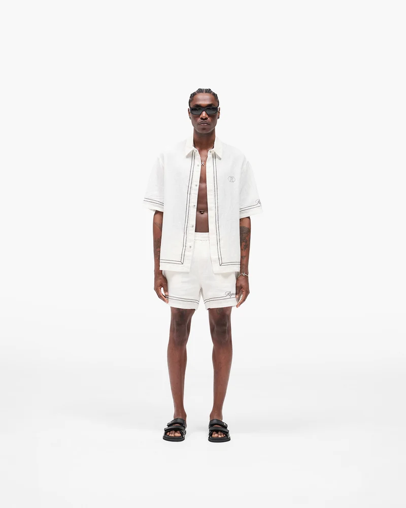 Border Shirt - Whisper White