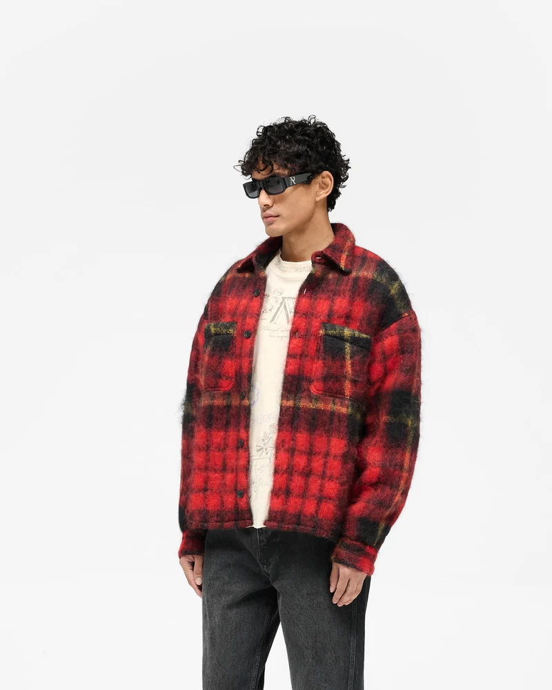 Mohair Overshirt - Red Check
